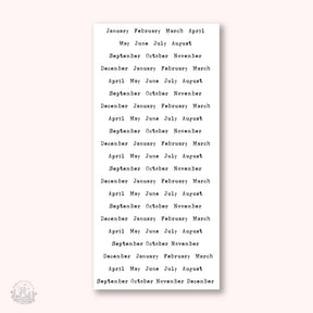 Stickers Kalender - Monthly - Small Typewriter - 1 - Hello Petite Paper - Tidformera