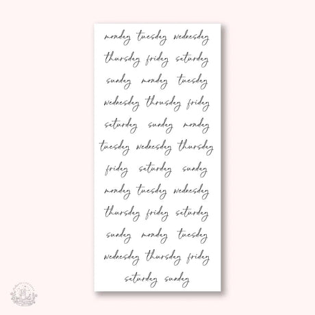 Stickers Kalender - Week - Small Script - 1 - Hello Petite Paper - Tidformera