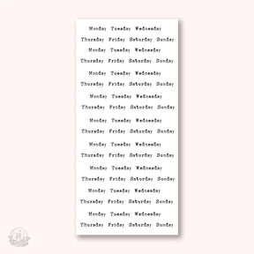 Stickers Kalender - Week - Small Typewriter - 1 - Hello Petite Paper - Tidformera