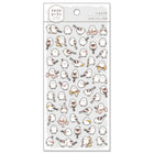 Stickers Mame - Mame - Animal Sticker - Shimaenaga från Mind Wave. Ett ark med klistermärken med vita fåglar på.  - Tidformera