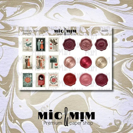 Stickers Mic & Mim - From My heart to Yours - 3 - MIC & MIM Premium Paper Shop - Tidformera