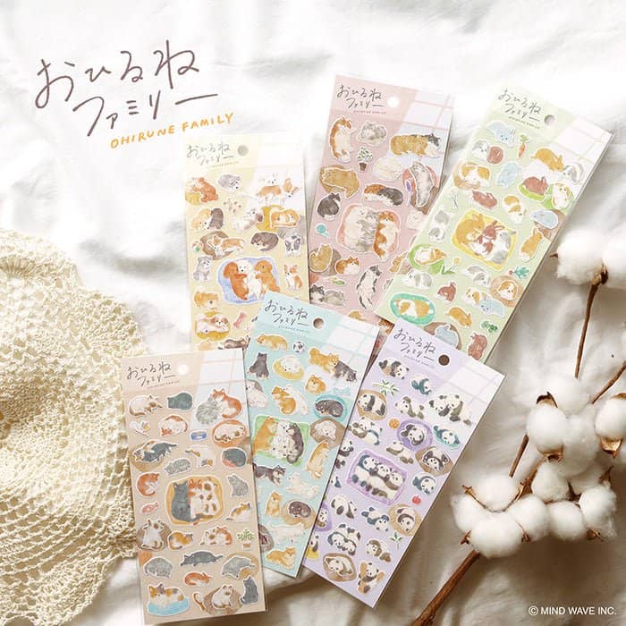 Stickers Ohirune family sticker - Nekoyama - san family - 2 - Mind Wave - Tidformera