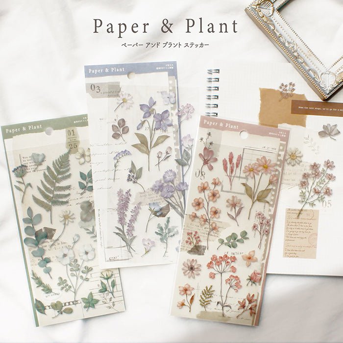 Stickers Paper and Plant Sticker - Pink - 3 - Mind Wave - Tidformera
