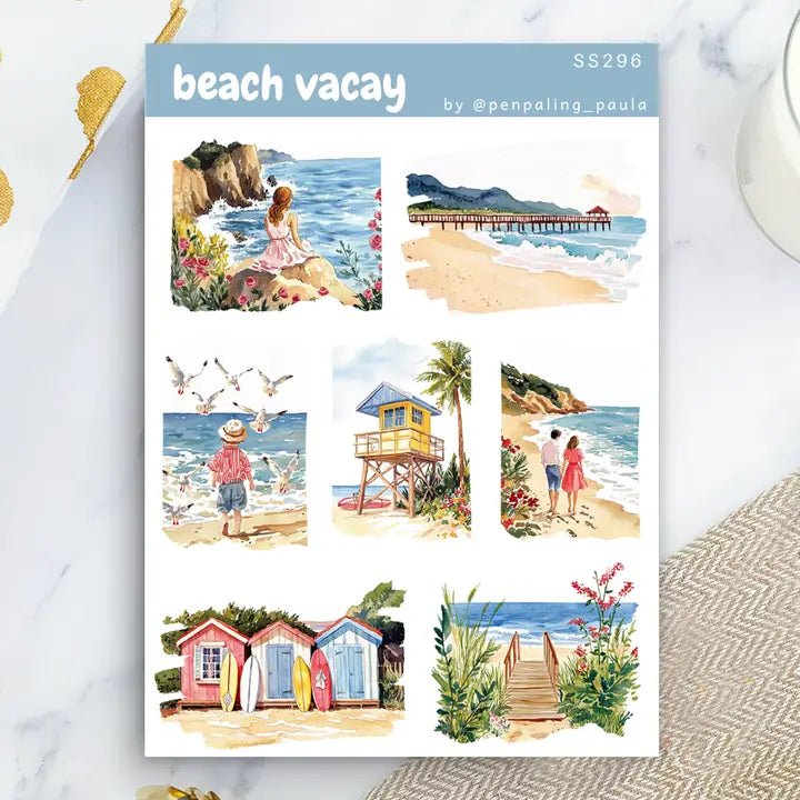 Stickers - Penpaling Paula - Beach Vacay - 1 - Penpaling Paula - Tidformera