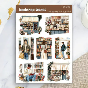 Stickers - Penpaling Paula - Bookshop Scenes - 1 - Penpaling Paula - Tidformera