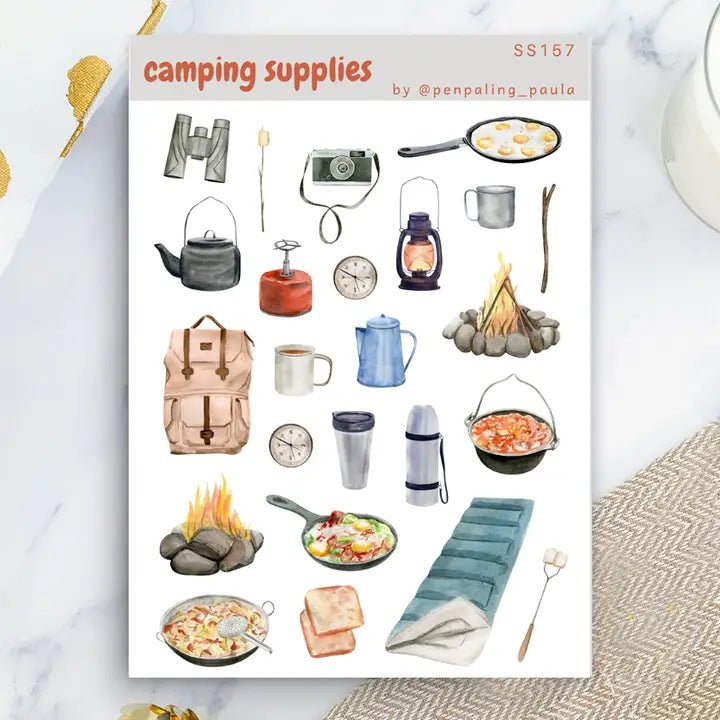 Stickers - Penpaling Paula - Camping Supplies - 1 - Penpaling Paula - Tidformera