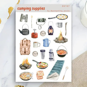 Stickers - Penpaling Paula - Camping Supplies - 1 - Penpaling Paula - Tidformera