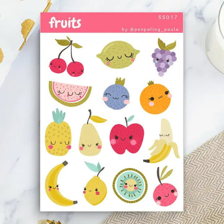 Stickers - Penpaling Paula - Fruits - 1 - Penpaling Paula - Tidformera