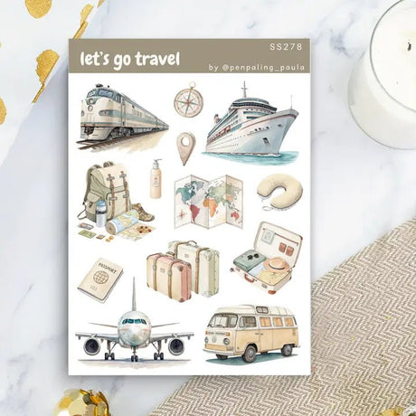 Stickers - Penpaling Paula - Let's Go Travel - 1 - Penpaling Paula - Tidformera