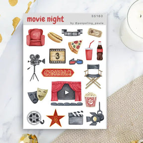 Stickers - Penpaling Paula - Movie Night - 1 - Penpaling Paula - Tidformera