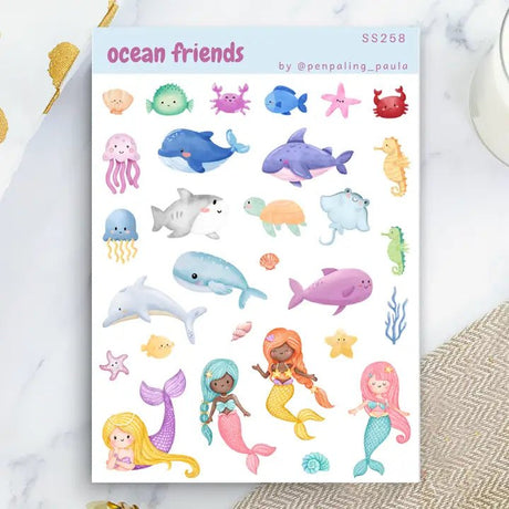 Stickers - Penpaling Paula - Ocean Friends - 1 - Penpaling Paula - Tidformera