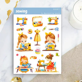 Stickers - Penpaling Paula - Sewing - 1 - Penpaling Paula - Tidformera