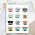 Stickers - Penpaling Paula - Typewriters - 1 - Penpaling Paula - Tidformera