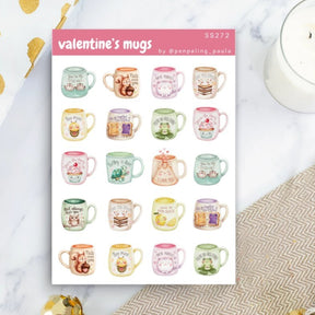 Stickers - Penpaling Paula - Valentine's Mugs - 1 - Penpaling Paula - Tidformera