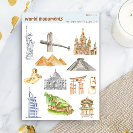 Stickers - Penpaling Paula - World Monuments - 1 - Penpaling Paula - Tidformera
