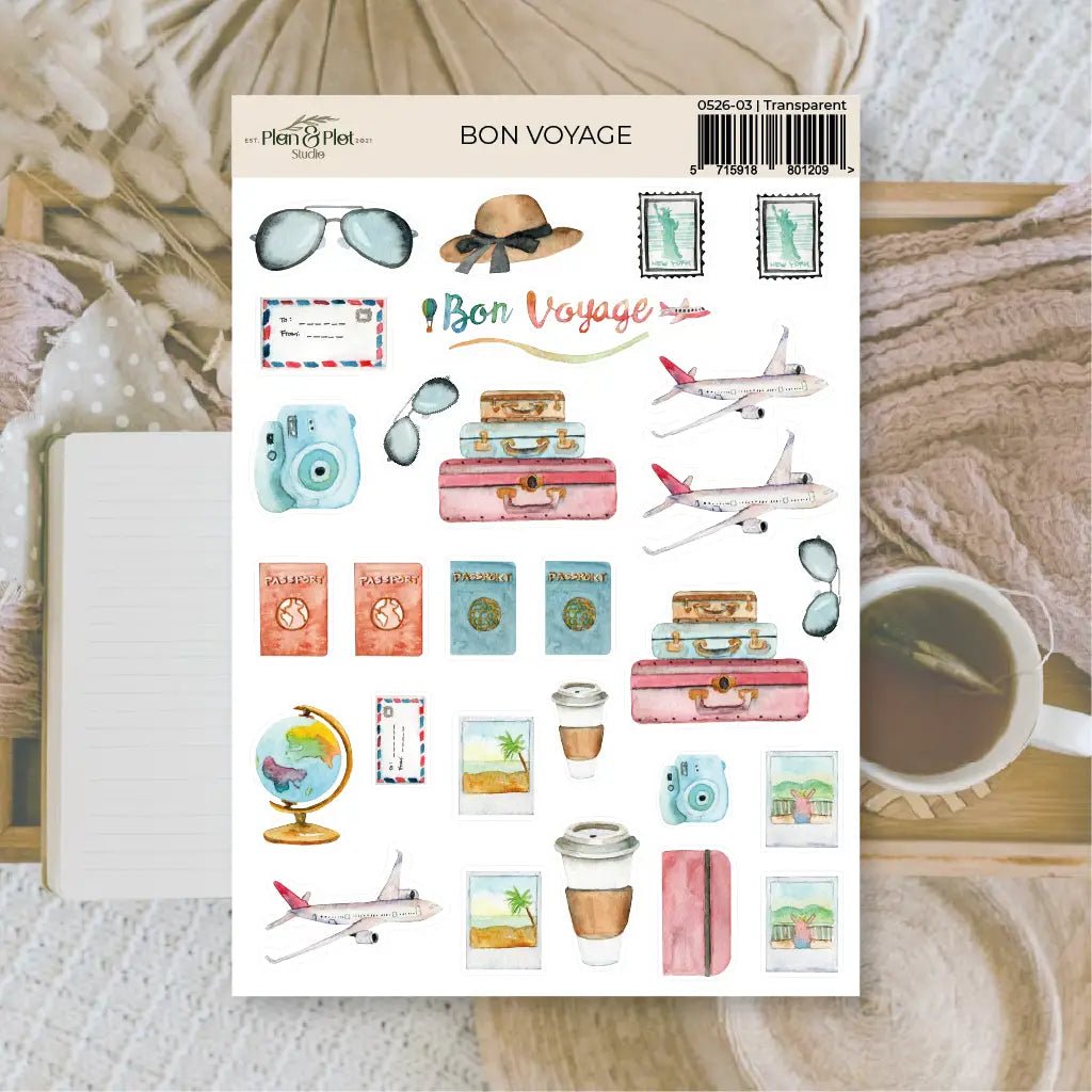 Stickers Plan & Plot Studio Vinyl - Bon Voyage - 1 - Plan & Plot Studio - Tidformera