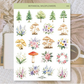 Stickers Plan & Plot Studio Vinyl - Botanical wildflowers - 1 - Plan & Plot Studio - Tidformera