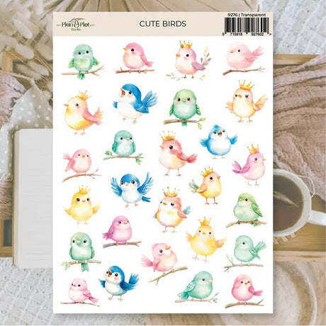 Stickers Plan & Plot Studio Vinyl - Cute Birds - 1 - Plan & Plot Studio - Tidformera