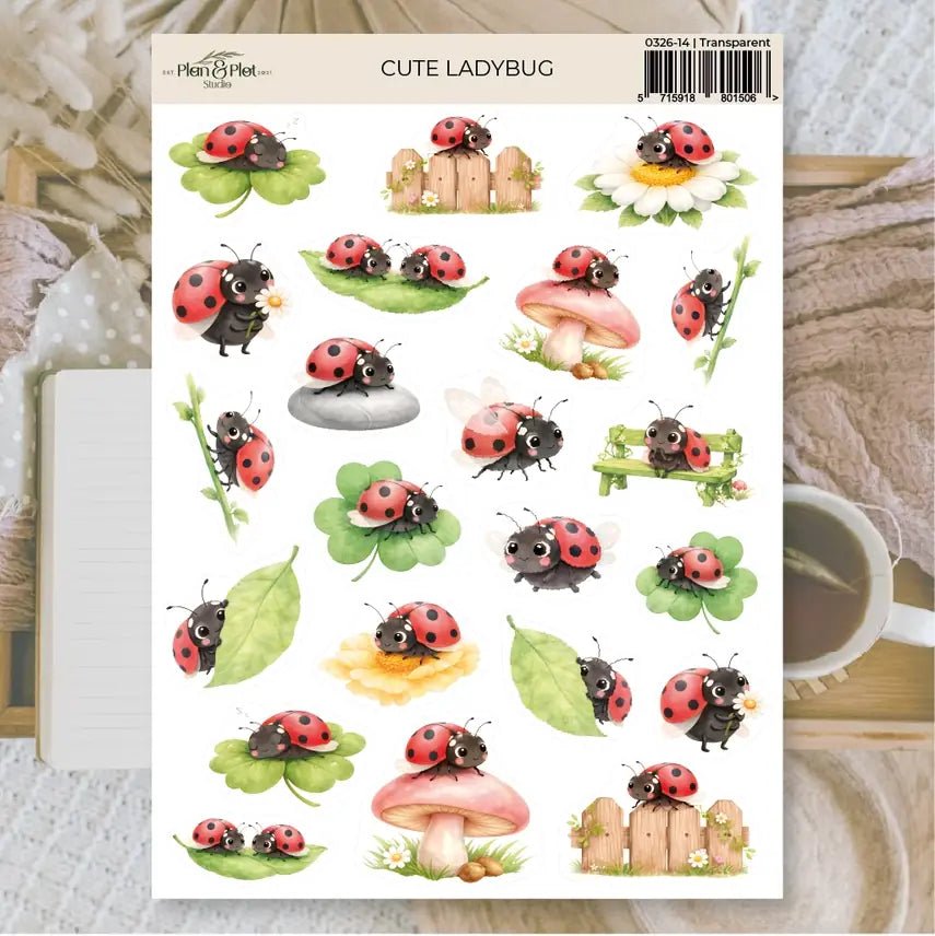 Stickers Plan & Plot Studio Vinyl - Cute Ladybug - 1 - Plan & Plot Studio - Tidformera