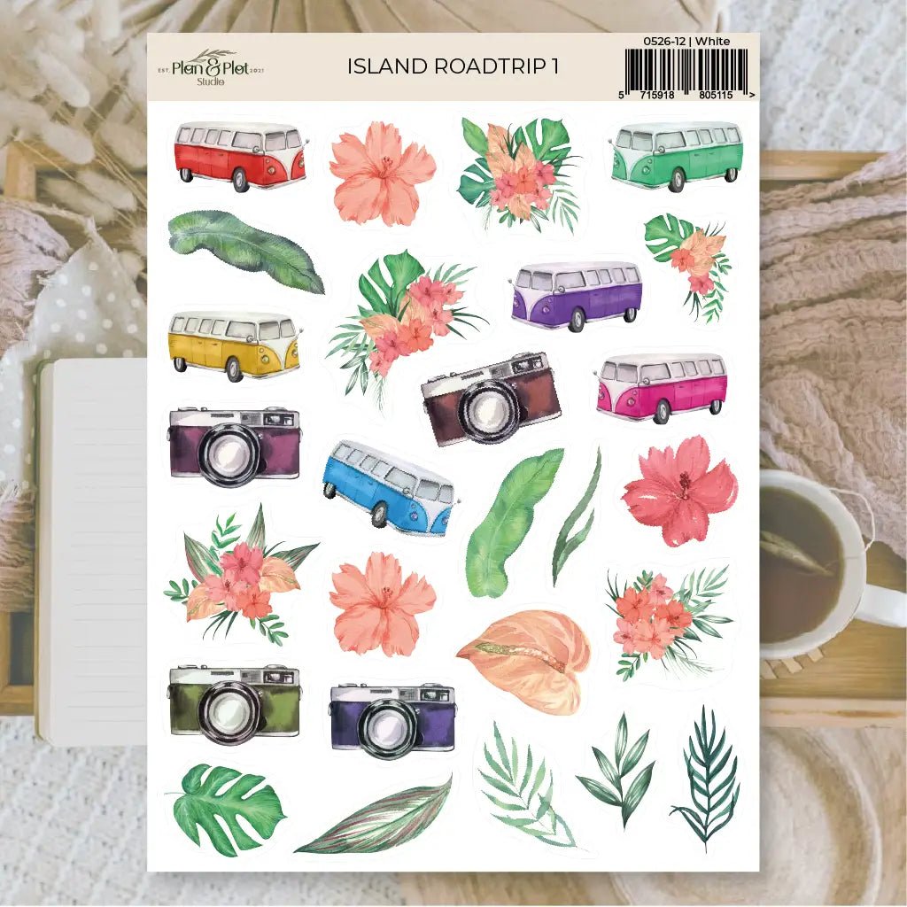 Stickers Plan & Plot Studio Vinyl - Island Roadtrip 1 - 1 - Plan & Plot Studio - Tidformera