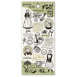 Stickers - Serene Story - Olivia's correspondence från Mind Wave. Ett ark med klistermärken med en flicka, brev och blommor. - Tidformera 