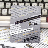 Stickers Sheet Sticker Collage - Typewriter - 4 - BGM - Tidformera