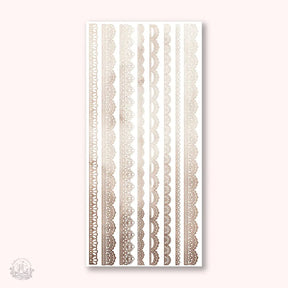 Stickers Thin Lace Strip - Brown - 1 - Hello Petite Paper - Tidformera