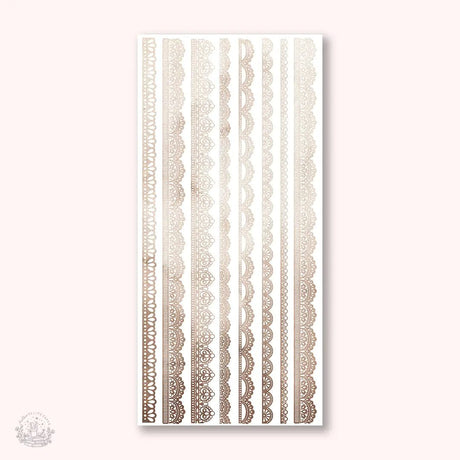 Stickers Thin Lace Strip - Brown - 1 - Hello Petite Paper - Tidformera