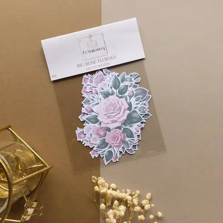 Stickers - T's Stationery - Big Rose Florals - 4 - T's Stationery - Tidformera