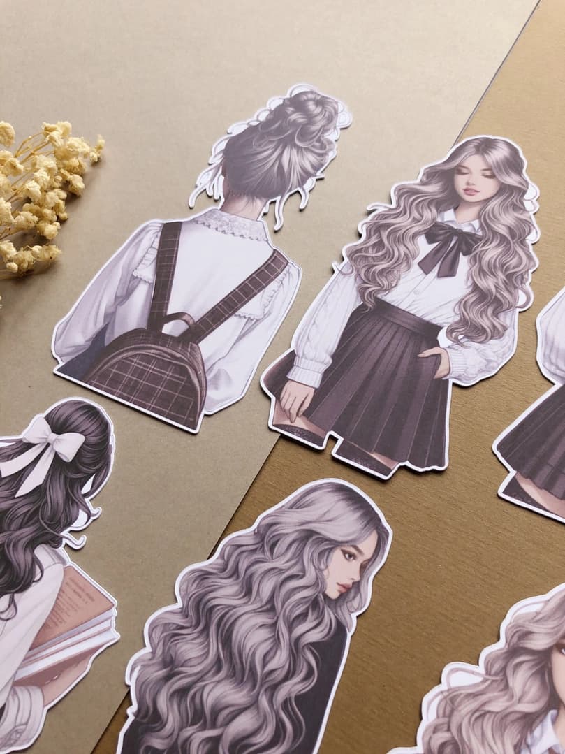 Stickers - T's Stationery - Light Academia - 3 - T's Stationery - Tidformera