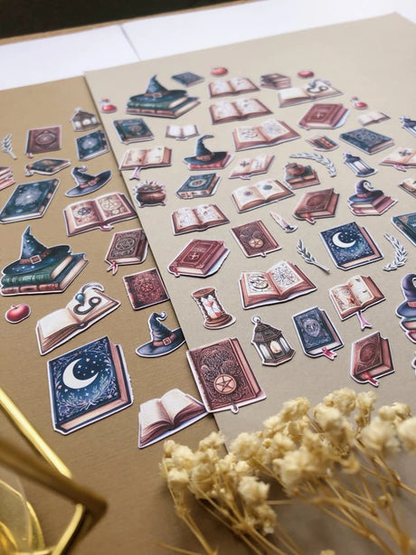 Stickers - T's Stationery - XL Witchy Books - 3 - T's Stationery - Tidformera