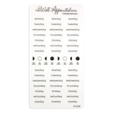 Stickers - Typewriter Days Weekly - Black - 1 - The Well-Appointed Desk - Tidformera