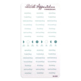 Stickers - Typewriter Days Weekly - Blue - 1 - The Well-Appointed Desk - Tidformera