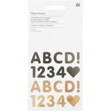 Stickersblock Paper Poetry Alfabetet - Black/Gold - 1 - Rico Design - Tidformera