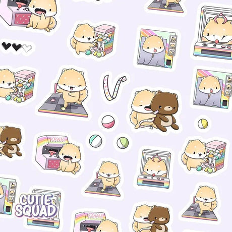 Stickersheet CutieSquad - Arcade Shibas - 2 - CutieSquad - Tidformera