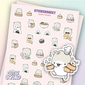Stickersheet CutieSquad - Asian Foodies - 1 - CutieSquad - Tidformera