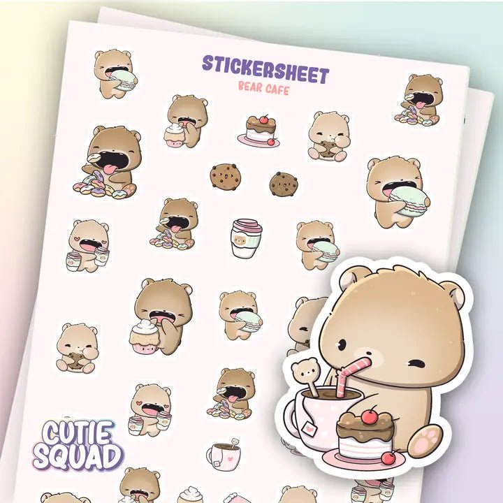 Stickersheet CutieSquad - Bear Cafe - 1 - CutieSquad - Tidformera