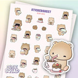 Stickersheet CutieSquad - Bear Cafe - 1 - CutieSquad - Tidformera
