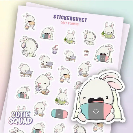 Stickersheet CutieSquad - Cozy Bunnies - 1 - CutieSquad - Tidformera