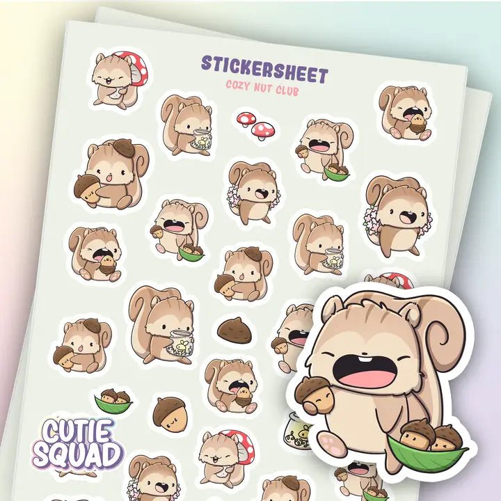 Stickersheet CutieSquad - Cozy Nut Club - 1 - CutieSquad - Tidformera