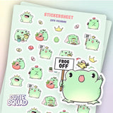 Stickersheet CutieSquad - Cute Froggies - 1 - CutieSquad - Tidformera