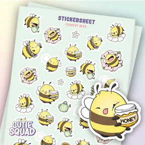 Stickersheet CutieSquad - Flowery Bees - 1 - CutieSquad - Tidformera