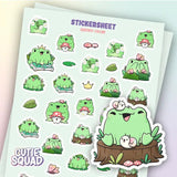Stickersheet CutieSquad - Garden Frogs - 1 - CutieSquad - Tidformera