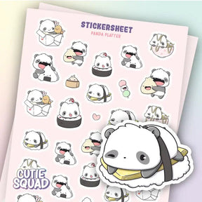 Stickersheet CutieSquad - Panda Platter - 1 - CutieSquad - Tidformera