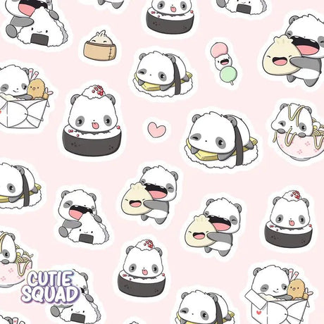 Stickersheet CutieSquad - Panda Platter - 2 - CutieSquad - Tidformera