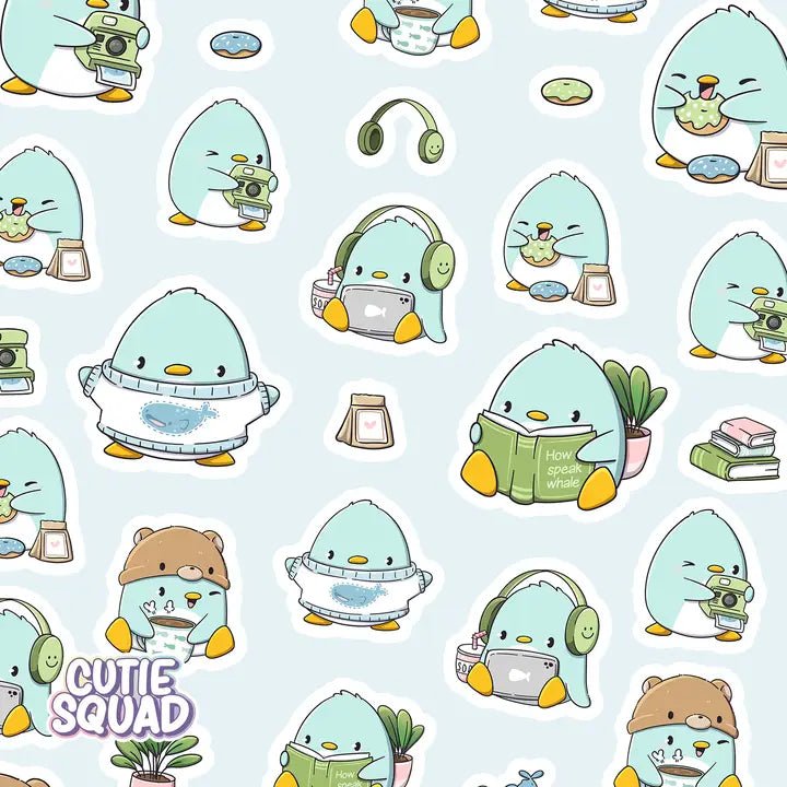Stickersheet CutieSquad - Penguins & Whales - 2 - CutieSquad - Tidformera