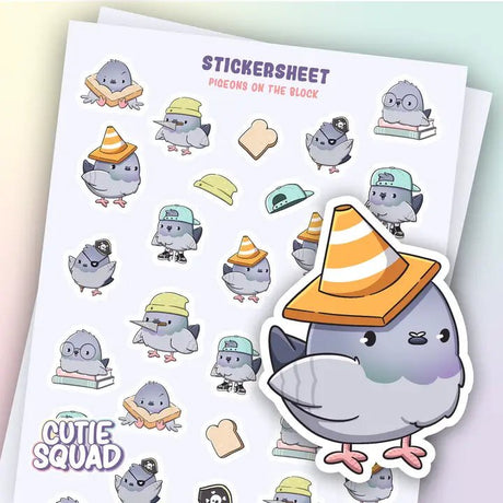 Stickersheet CutieSquad - Pigeons on the block - 1 - CutieSquad - Tidformera