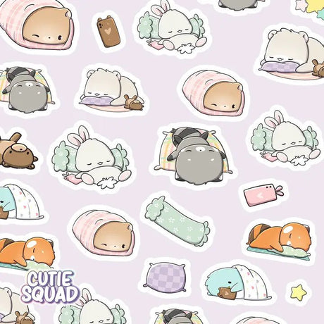 Stickersheet CutieSquad - Professional Nappers - 2 - CutieSquad - Tidformera