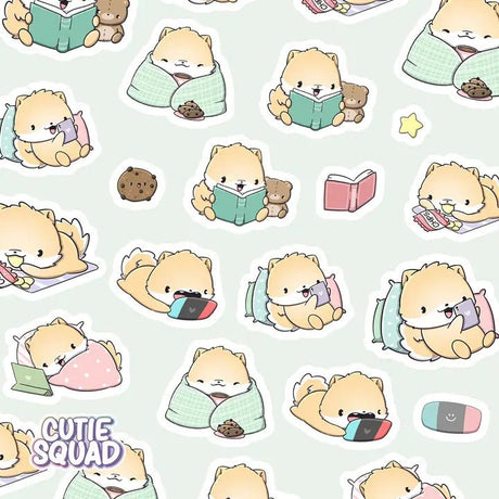 Stickersheet CutieSquad - Shiba Evening Routine - 2 - CutieSquad - Tidformera