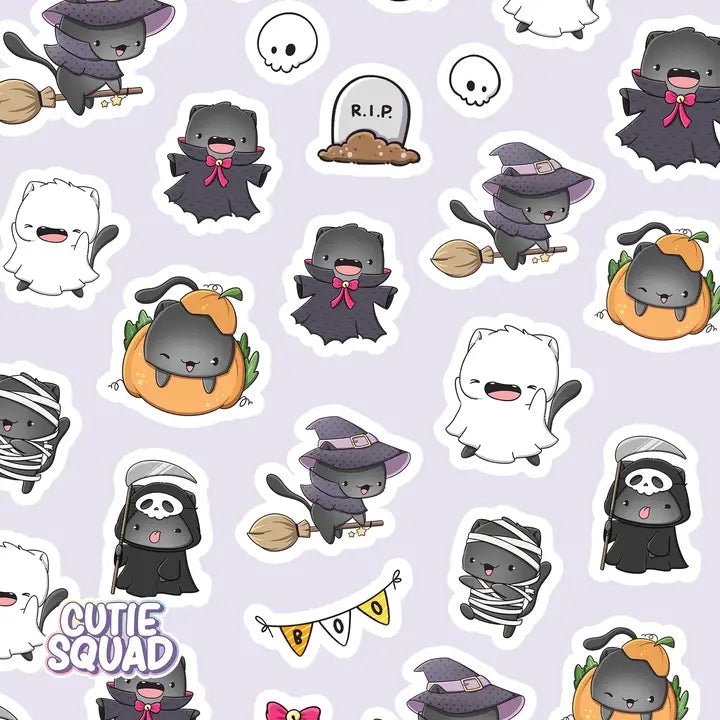 Stickersheet CutieSquad - Spooky Cats - 2 - CutieSquad - Tidformera